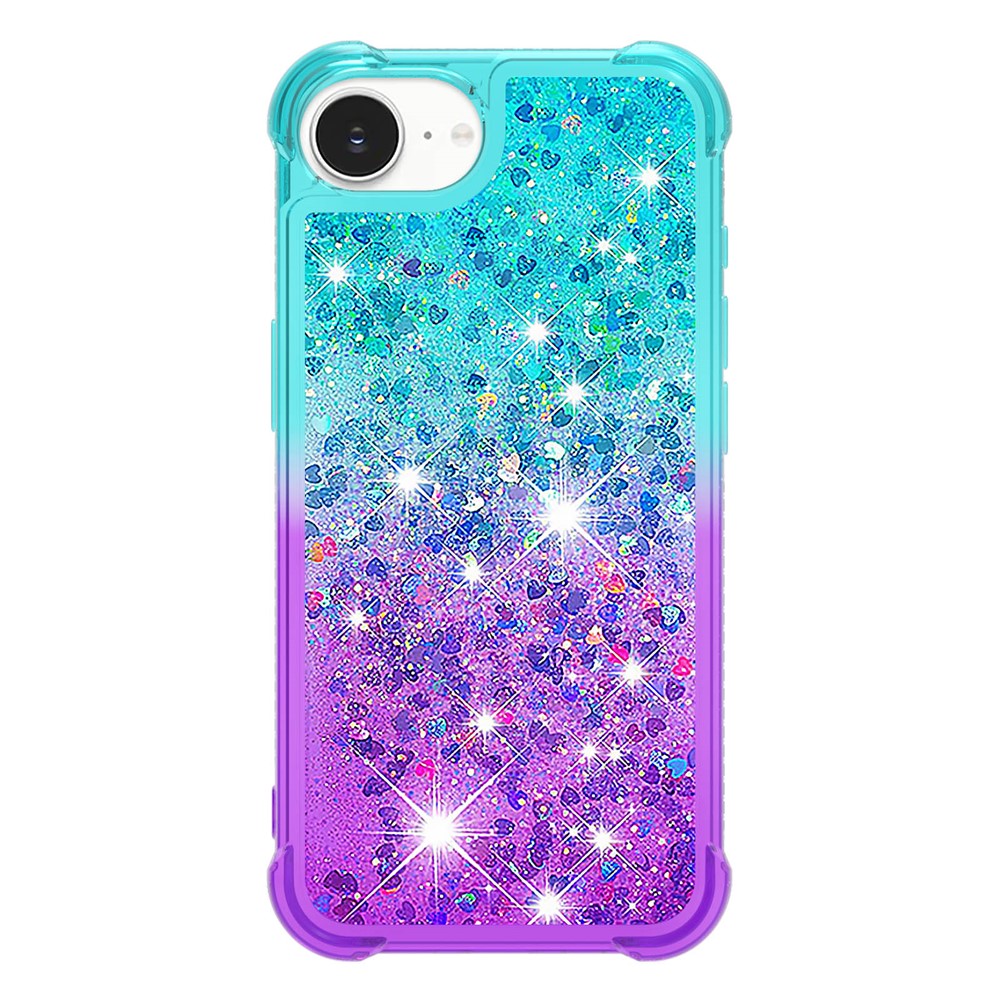 iPhone 16e Glitter-Hülle – Farbverlauf mit funkelndem Puder