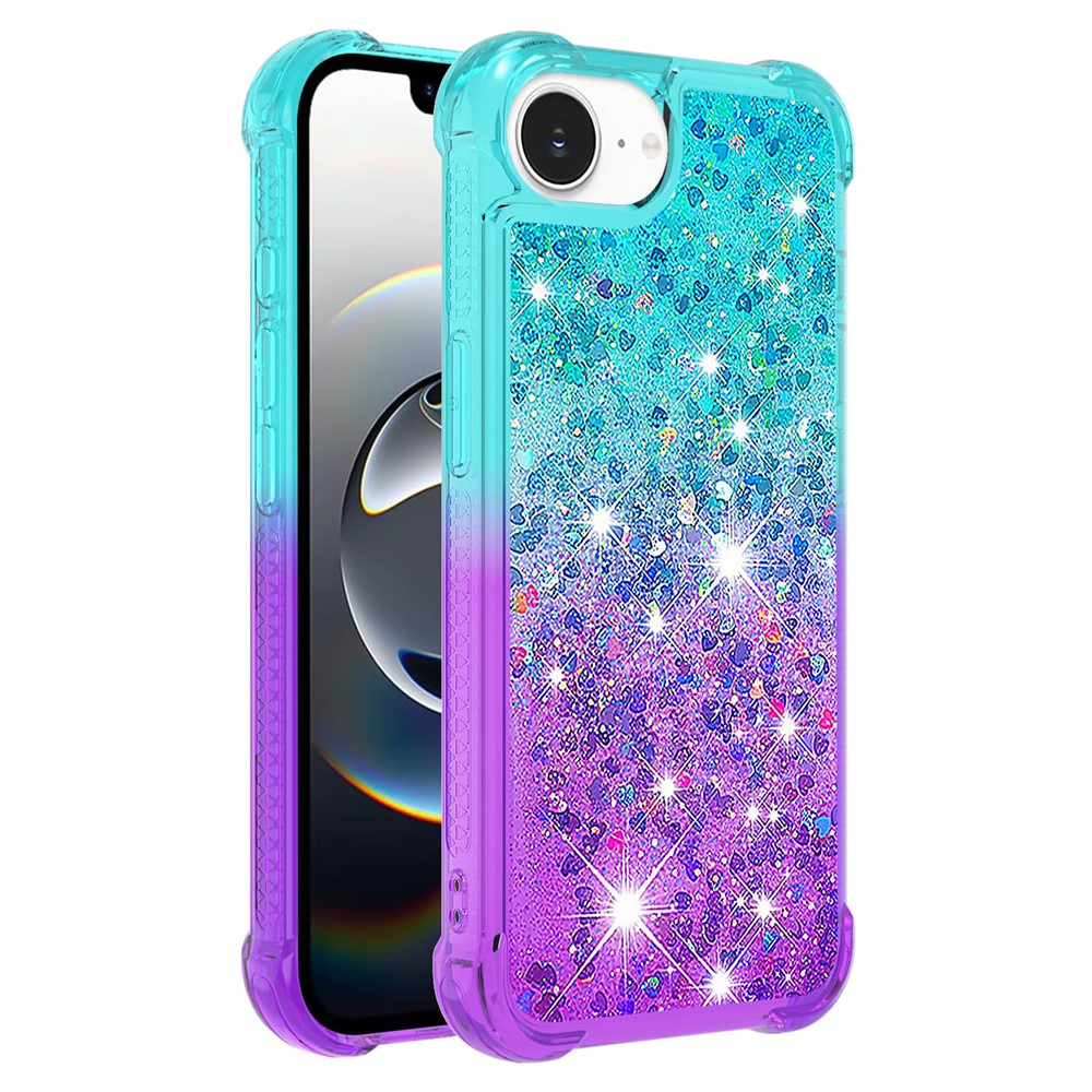 iPhone 16e Glitter-Hülle – Farbverlauf mit funkelndem Puder