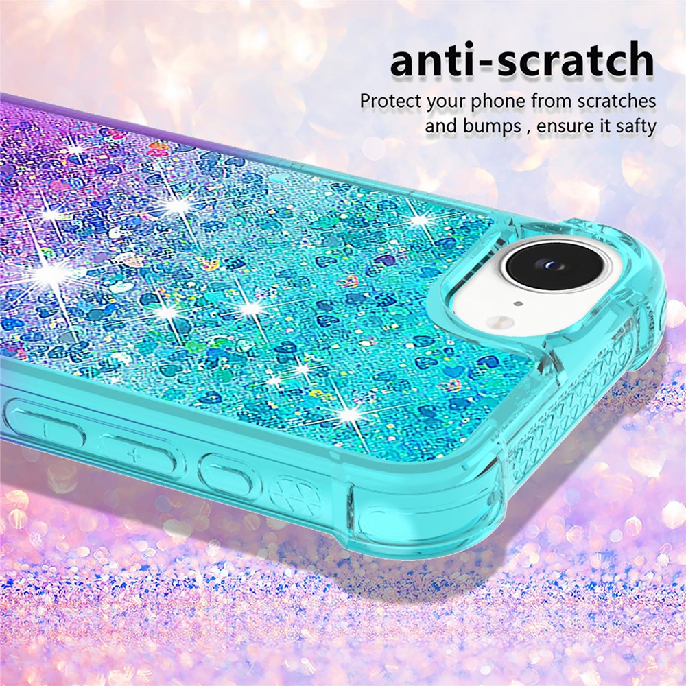 iPhone 16e Glitter-Hülle – Farbverlauf mit funkelndem Puder