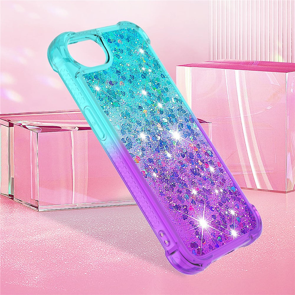 iPhone 16e Glitter-Hülle – Farbverlauf mit funkelndem Puder