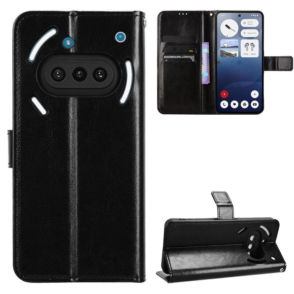 Nothing Phone (3a) Wallet-Handyhülle – Aus strukturiertem Leder