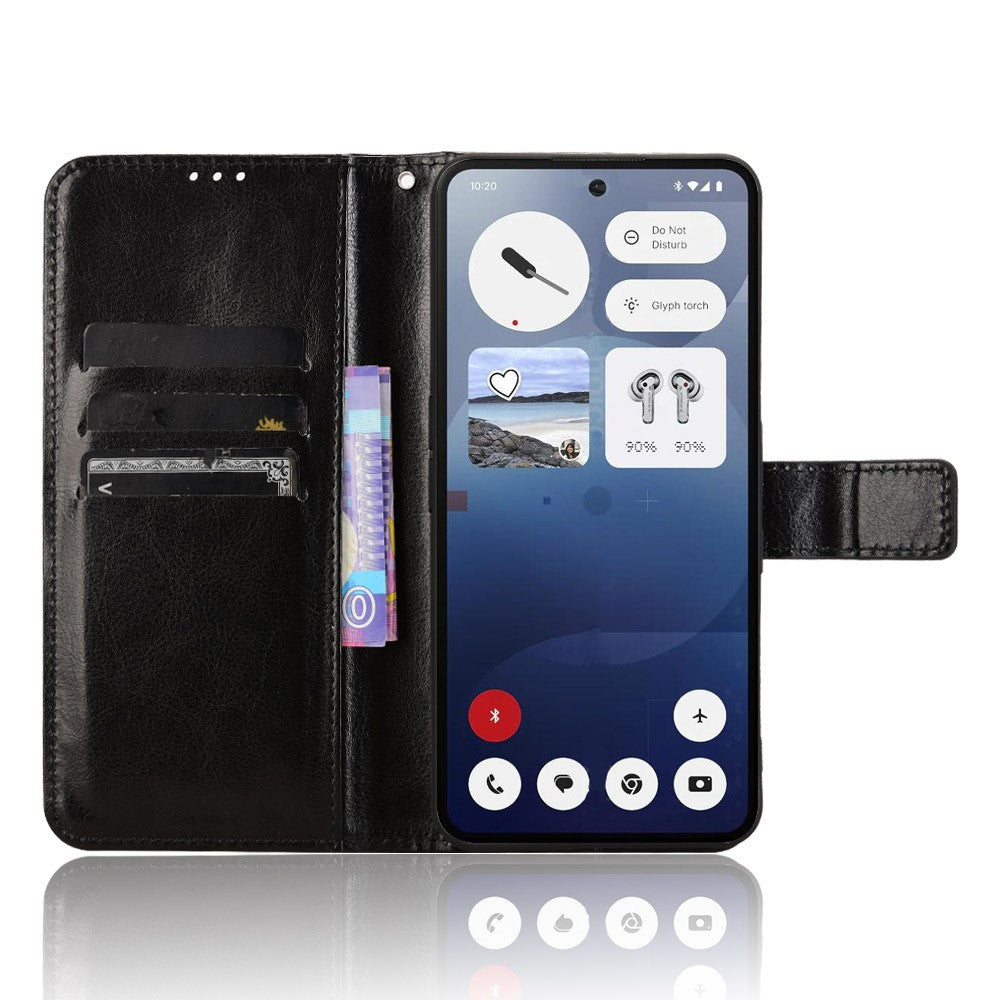 Nothing Phone (3a) Wallet-Handyhülle – Aus strukturiertem Leder