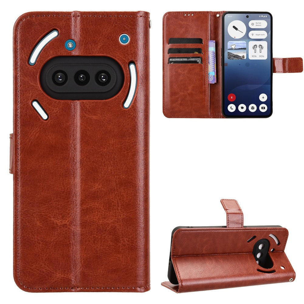 Nothing Phone (3a) Wallet-Handyhülle – Aus strukturiertem Leder