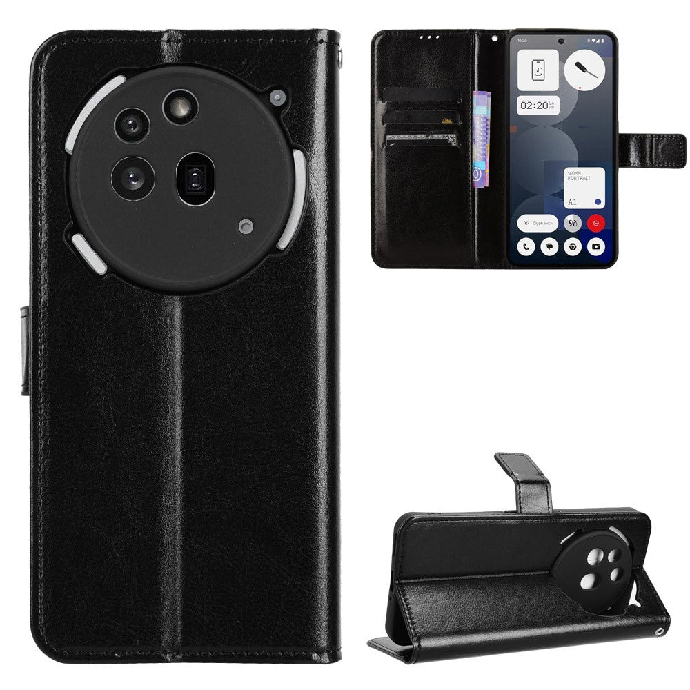 Nothing Phone (3a) Pro Wallet-Handyhülle – Aus strukturiertem Leder