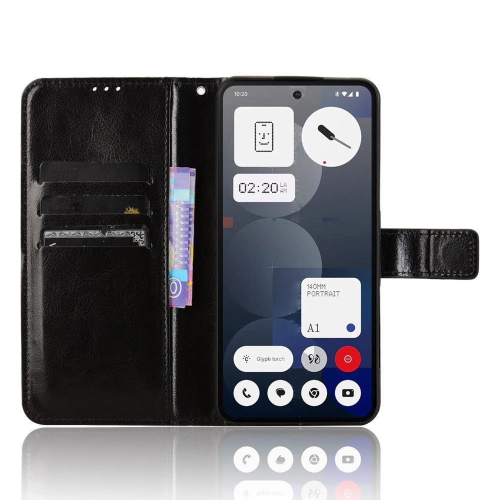 Nothing Phone (3a) Pro Wallet-Handyhülle – Aus strukturiertem Leder