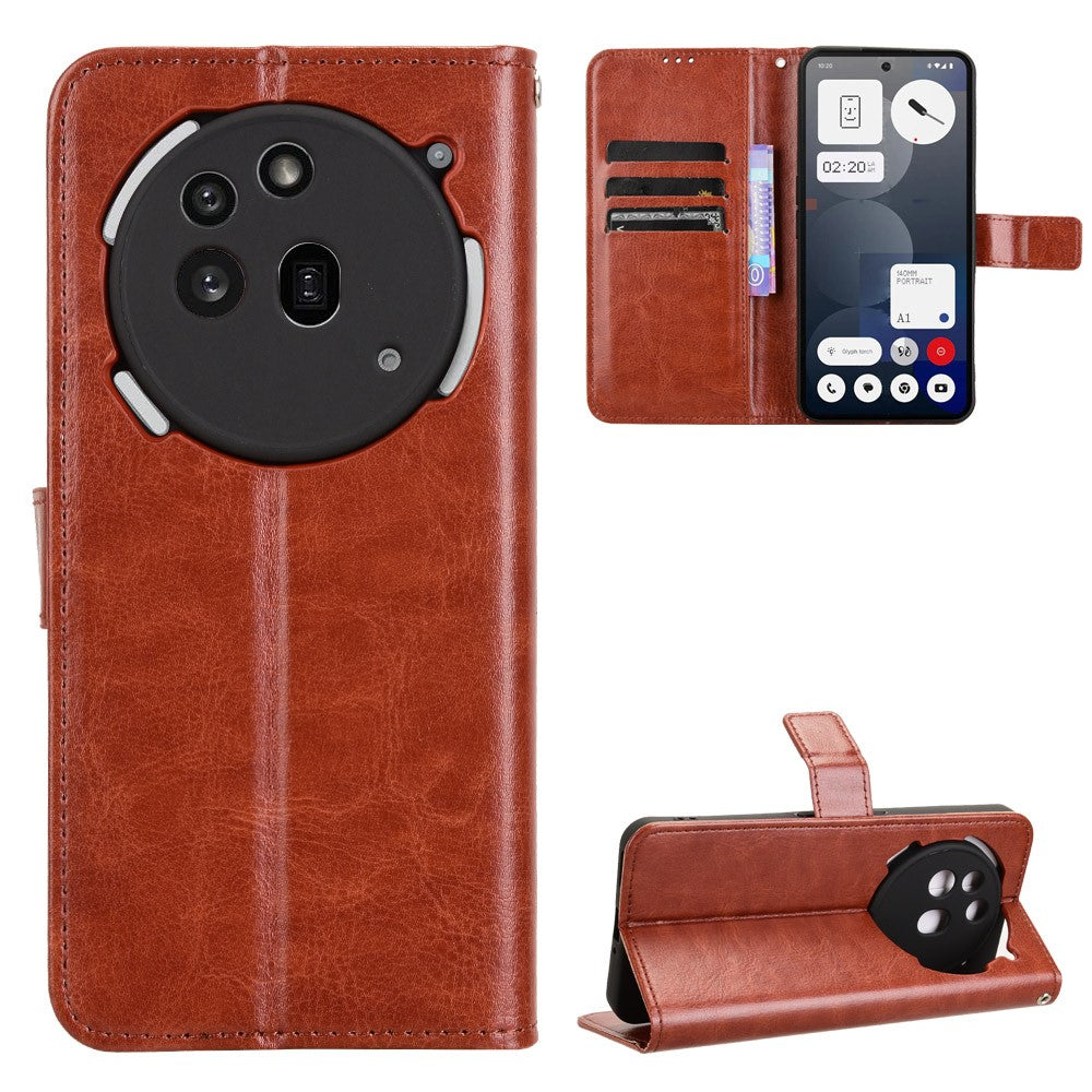 Nothing Phone (3a) Pro Wallet-Handyhülle – Aus strukturiertem Leder