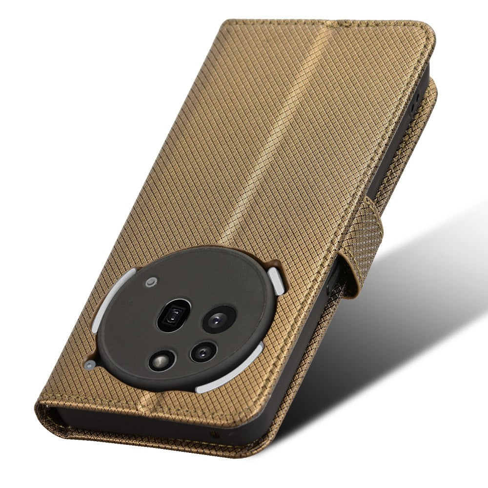 For Nothing Phone (3a) Pro Leather Wallet Case with Strap Diamond Texture Phone Cover