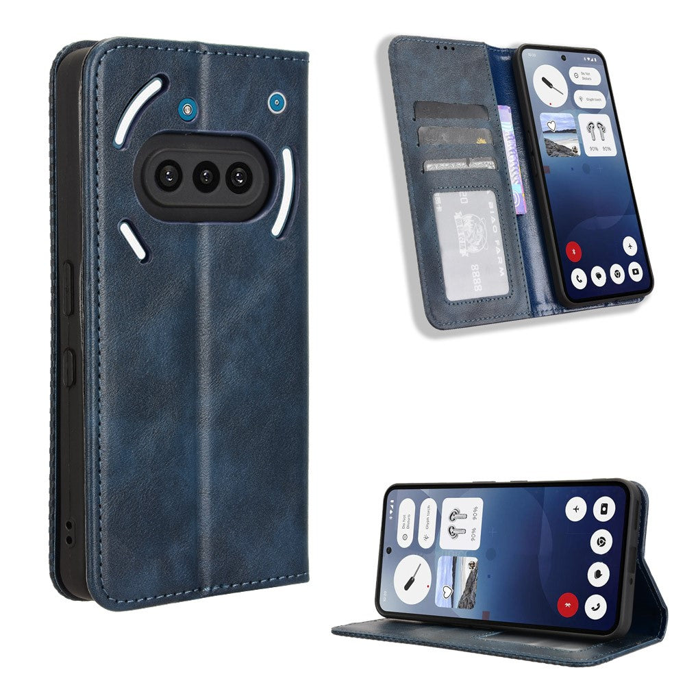 Nothing Phone (3a) Wallet-Handyhülle – Aus strapazierfähigem PU-Leder, mit Standfunktion & integriertem Portemonnaie