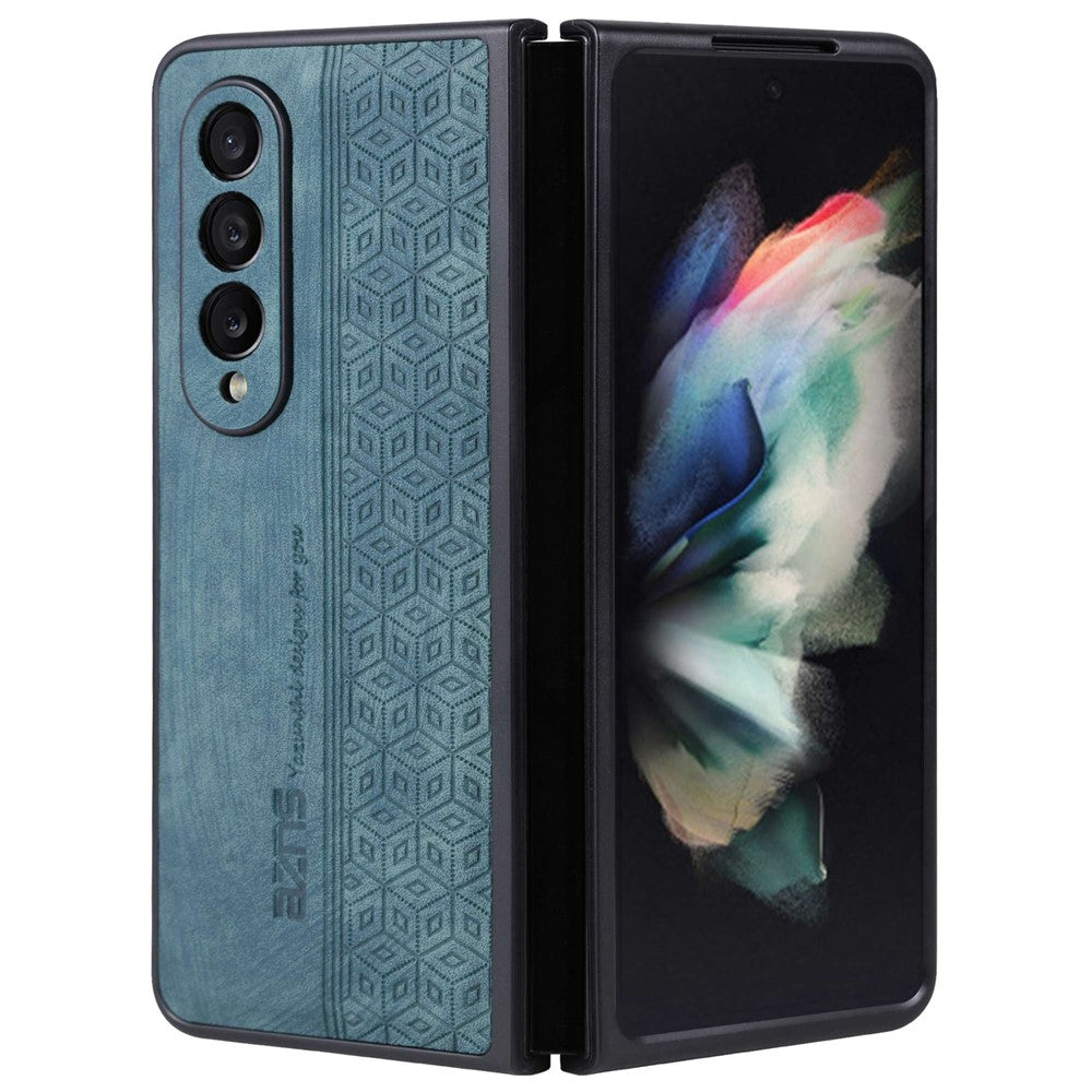 AZNS Anti-fall Phone Case For Samsung Galaxy Z Fold3 5G Imprinted Pattern PU Leather Coated PC Cell Phone Cover