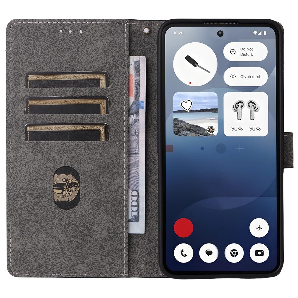 For Nothing Phone (3a) Case Wallet RFID Blocking PU Leather Cover Viewing Stand