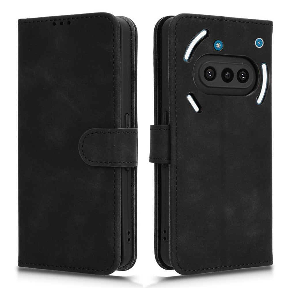 For Nothing Phone (3a) Leather Case Skin Feel Anti Drop Wallet Flip Phone Cover