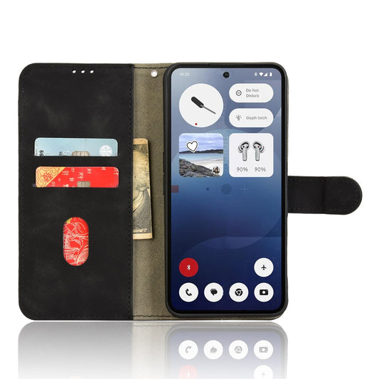 For Nothing Phone (3a) Leather Case Skin Feel Anti Drop Wallet Flip Phone Cover