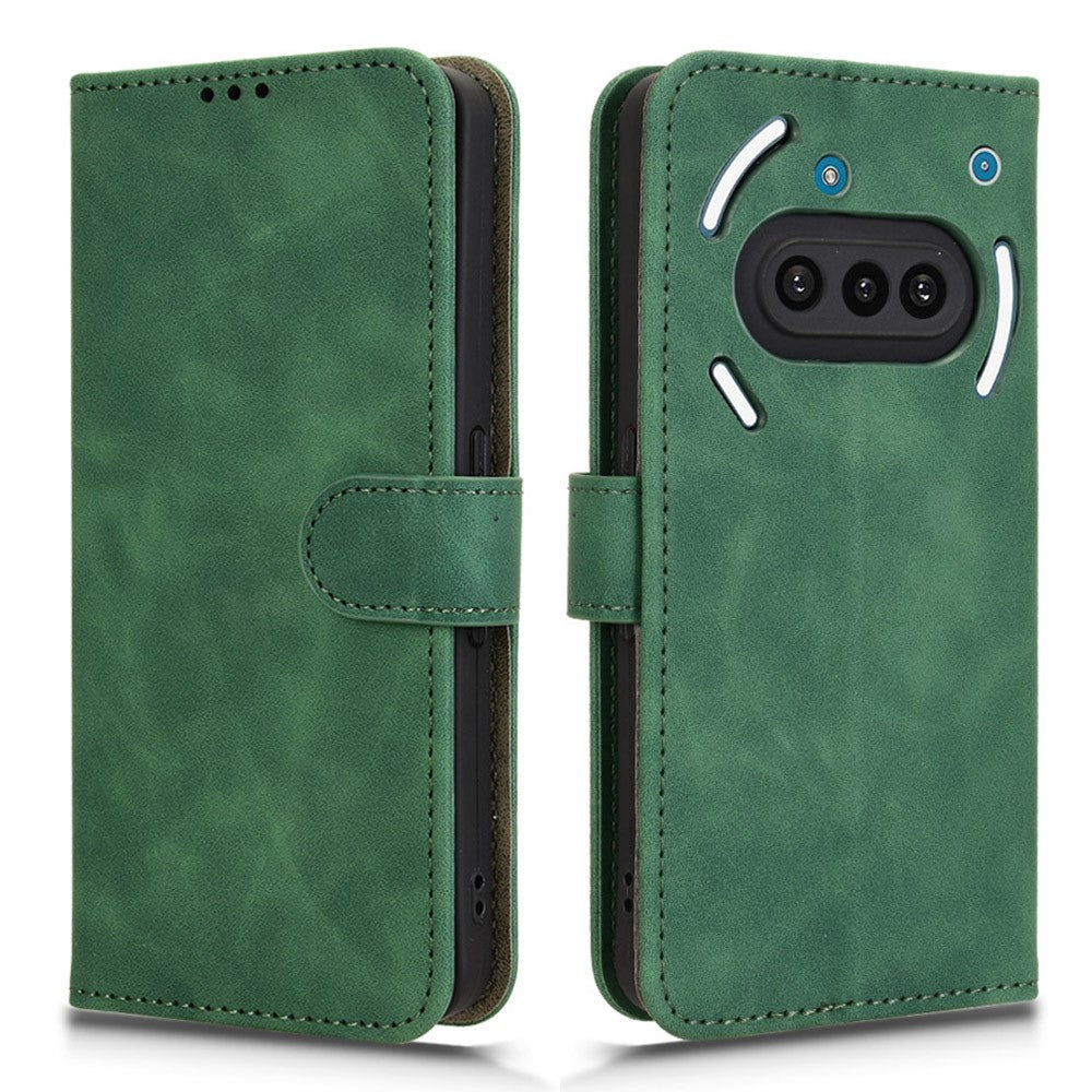 For Nothing Phone (3a) Leather Case Skin Feel Anti Drop Wallet Flip Phone Cover