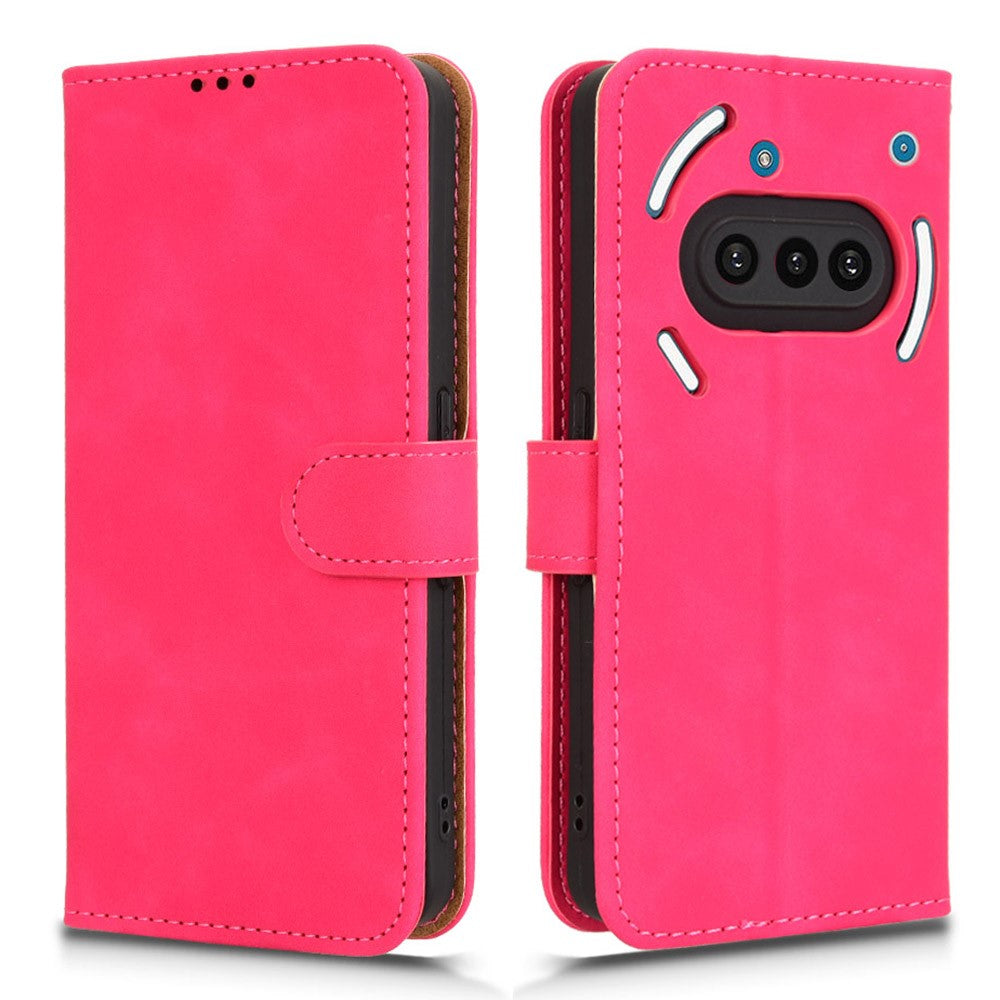For Nothing Phone (3a) Leather Case Skin Feel Anti Drop Wallet Flip Phone Cover