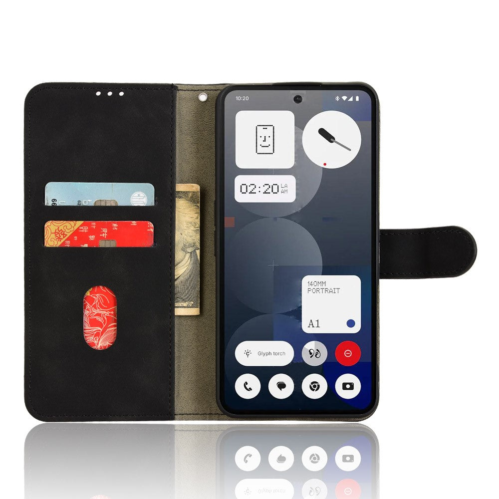 For Nothing Phone (3a) Pro Leather Case Skin Feel Anti Drop Wallet Flip Phone Cover