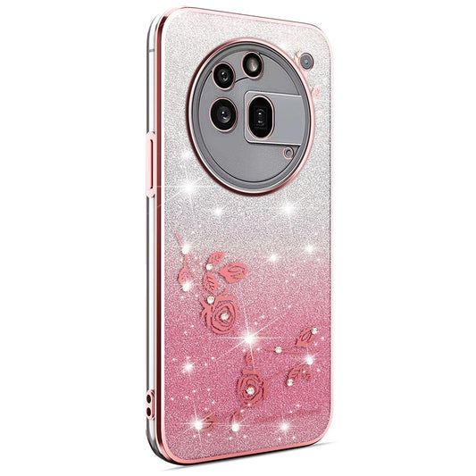 KADEM For Nothing Phone (3a) Pro Case Flower TPU Flexible Gradient Phone Cover
