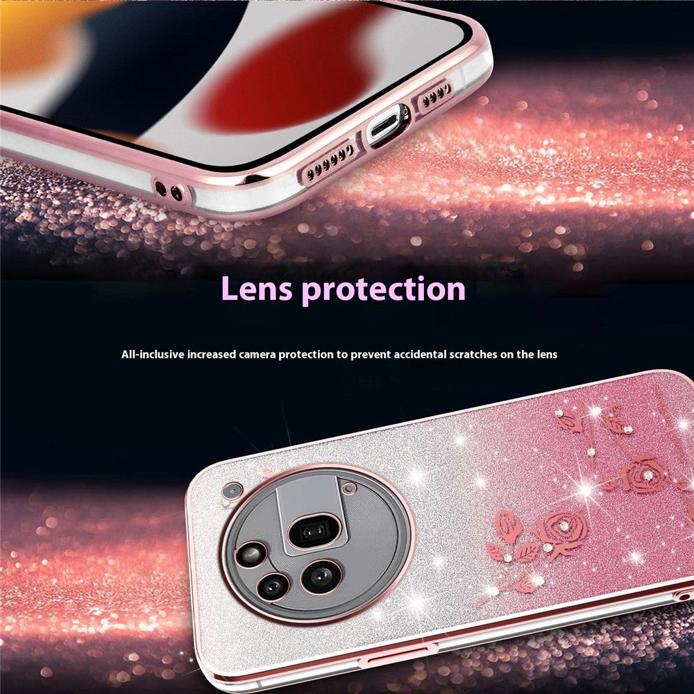 KADEM For Nothing Phone (3a) Pro Case Flower TPU Flexible Gradient Phone Cover