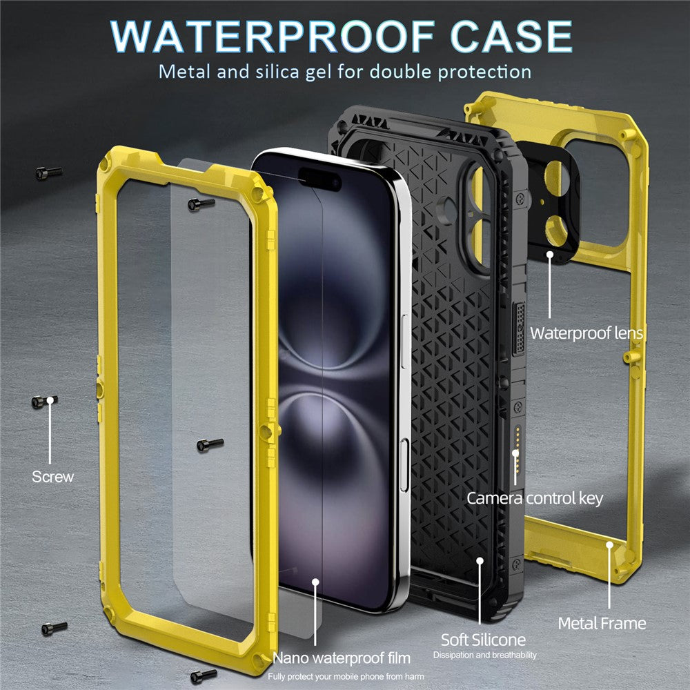 iPhone 16 Plus IP68 wasserdicht, stoßfest & mit integriertem Bildschirmschutz