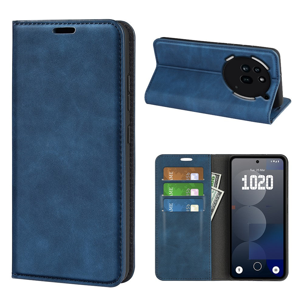 Nothing Phone (3a) Pro Wallet-Handyhülle – Aus PU-Leder, mit Ständer, Schutzhülle mit griffiger Oberfläche