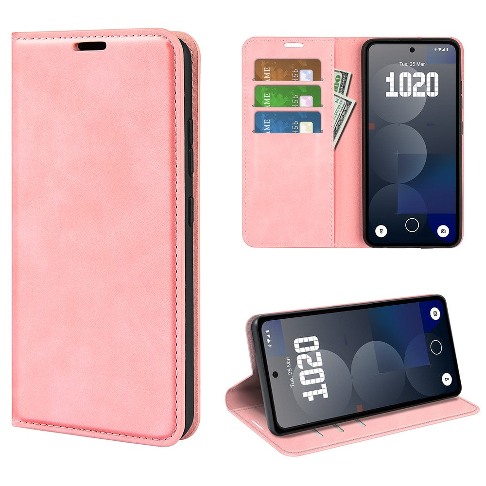 Nothing Phone (3a) Pro Wallet-Handyhülle – Aus PU-Leder, mit Ständer, Schutzhülle mit griffiger Oberfläche