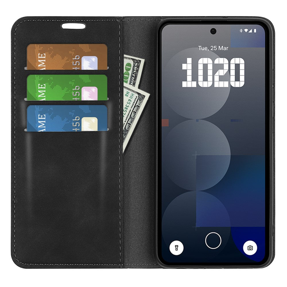 Nothing Phone (3a) Pro Wallet-Handyhülle – Aus PU-Leder, mit Ständer, Schutzhülle mit griffiger Oberfläche