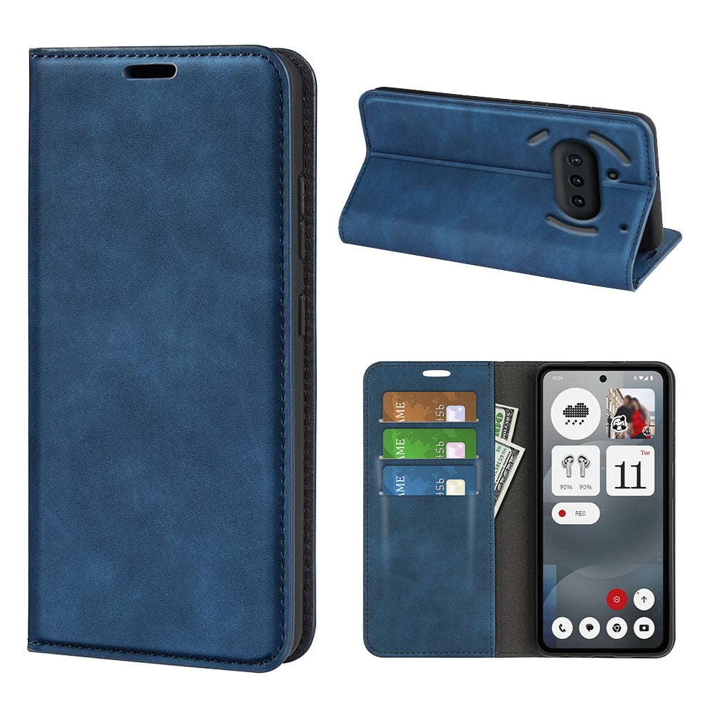 Nothing Phone (3a) Wallet-Handyhülle – Aus PU-Leder, mit Ständer, Schutzhülle mit griffiger Oberfläche