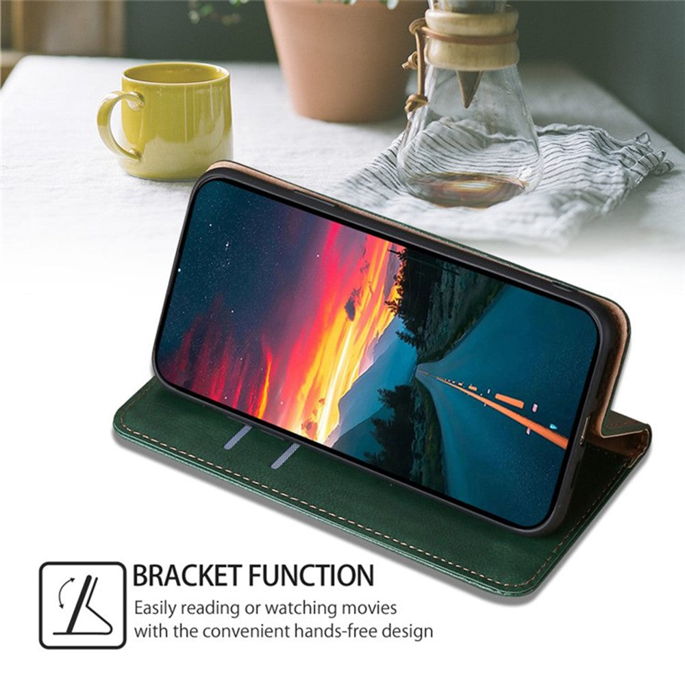 For Xiaomi Redmi Note 14 Pro 4G Case Wallet PU Leather Magnetic Auto-Absorbed Phone Cover