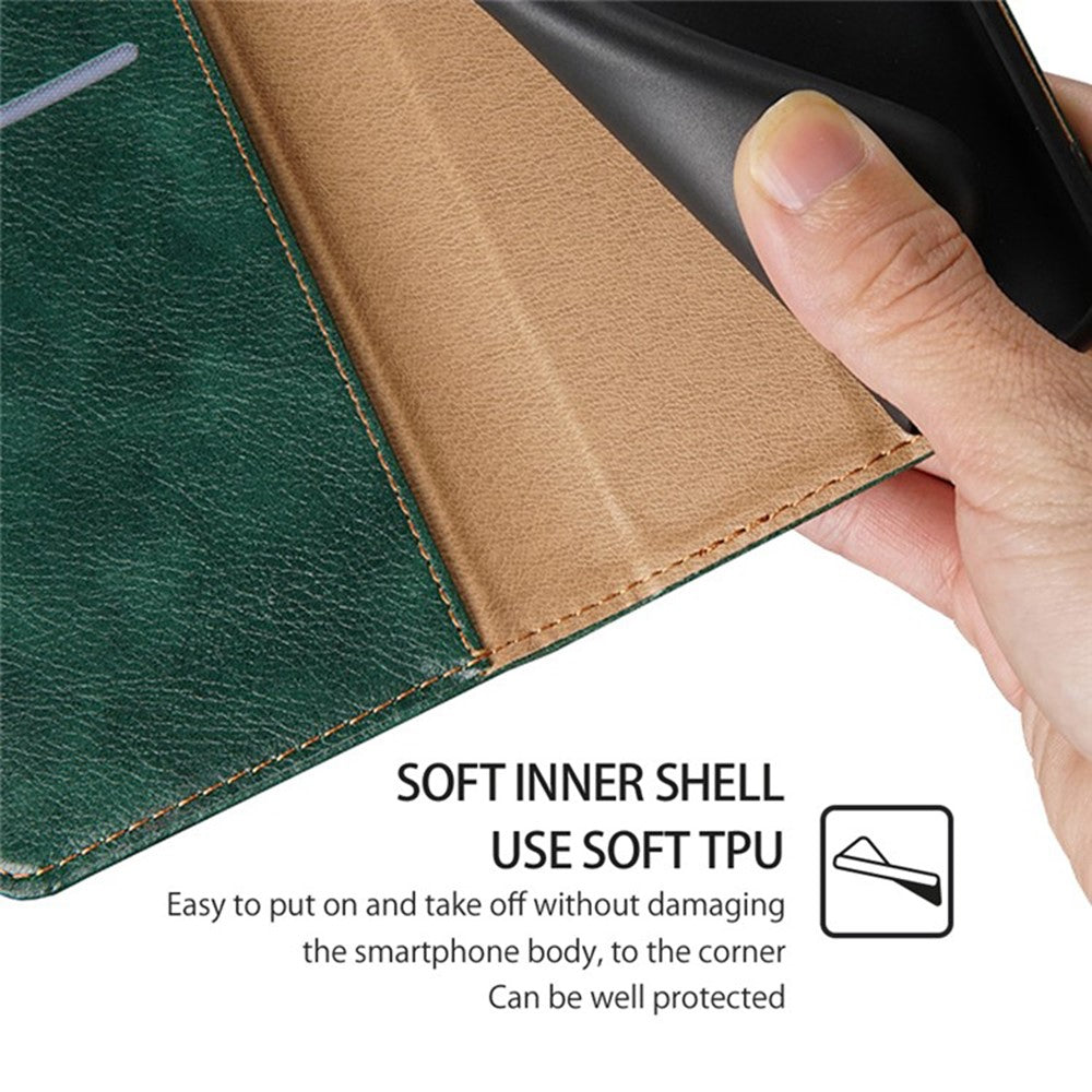 For Xiaomi Redmi Note 14 Pro 4G Case Wallet PU Leather Magnetic Auto-Absorbed Phone Cover