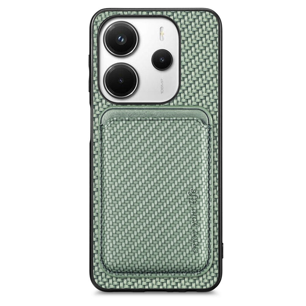 For Xiaomi Redmi Note 14 4G (163.25mm) Case Magnetic Detachable Card Holder Phone Back Cover