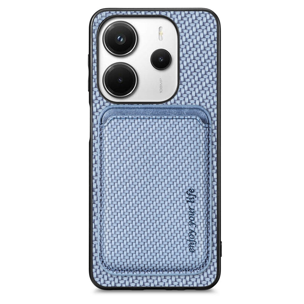 For Xiaomi Redmi Note 14 4G (163.25mm) Case Magnetic Detachable Card Holder Phone Back Cover