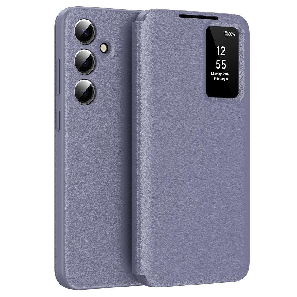 Galaxy A55 5G Lederhülle – Mit Kartenfach & Smart-View Fenster