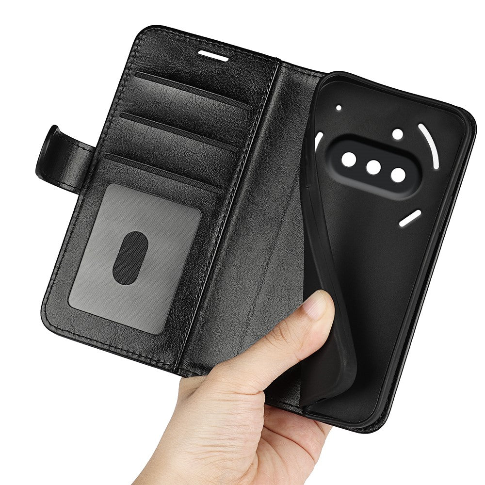 Nothing Phone (3a) Wallet-Handyhülle – Aus strukturiertem PU-Leder & TPU, Klapphandyhülle