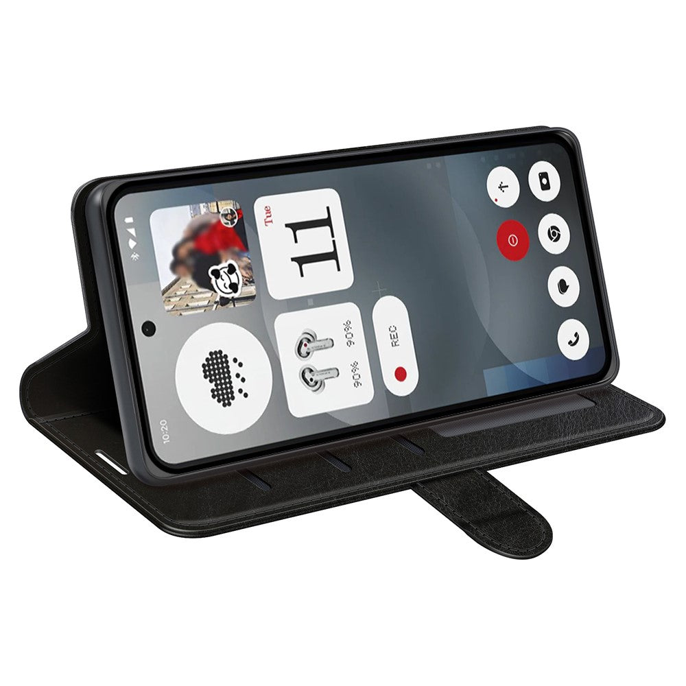 Nothing Phone (3a) Wallet-Handyhülle – Aus strukturiertem PU-Leder & TPU, Klapphandyhülle