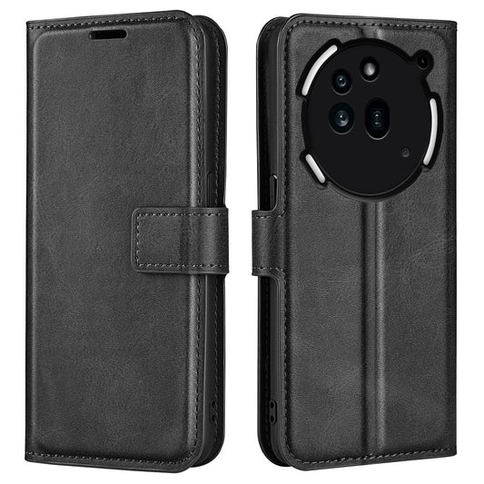 Nothing Phone (3a) Pro Handyhülle – Aus PU-Leder & TPU, mit Kalbslederstruktur, Brieftaschen- & Ständerfunktion
