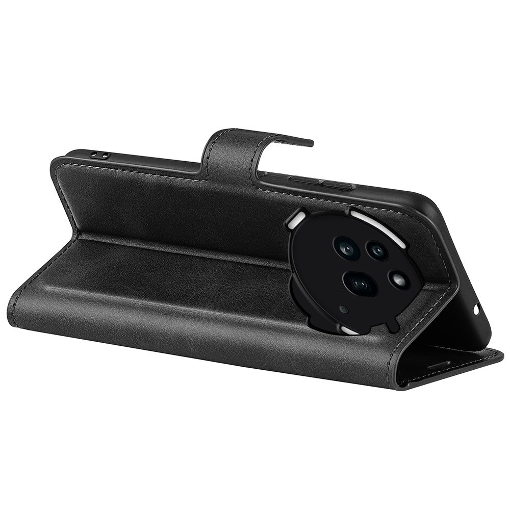 Nothing Phone (3a) Pro Handyhülle – Aus PU-Leder & TPU, mit Kalbslederstruktur, Brieftaschen- & Ständerfunktion