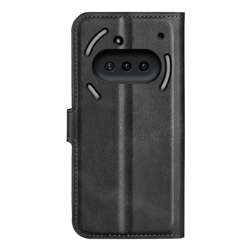 Nothing Phone (3a) Handyhülle – Aus PU-Leder & TPU, mit Kalbslederstruktur, Brieftaschen- & Ständerfunktion