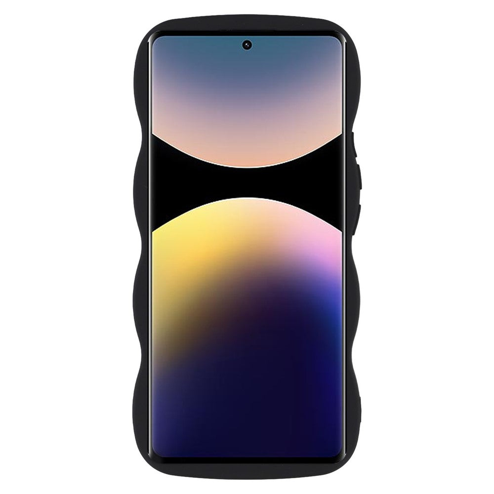 For Xiaomi Redmi Note 14 Pro 4G Case TPU Protective Phone Cover Unique Curly Wave Frame