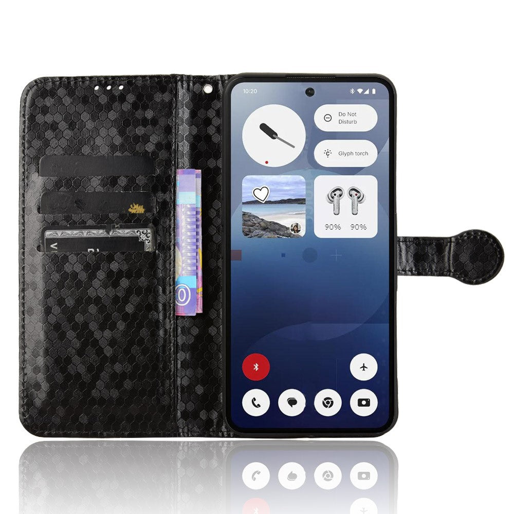 Nothing Phone (3a) Wallet-Handyhülle – Mit Magnetverschluss & Punktmuster