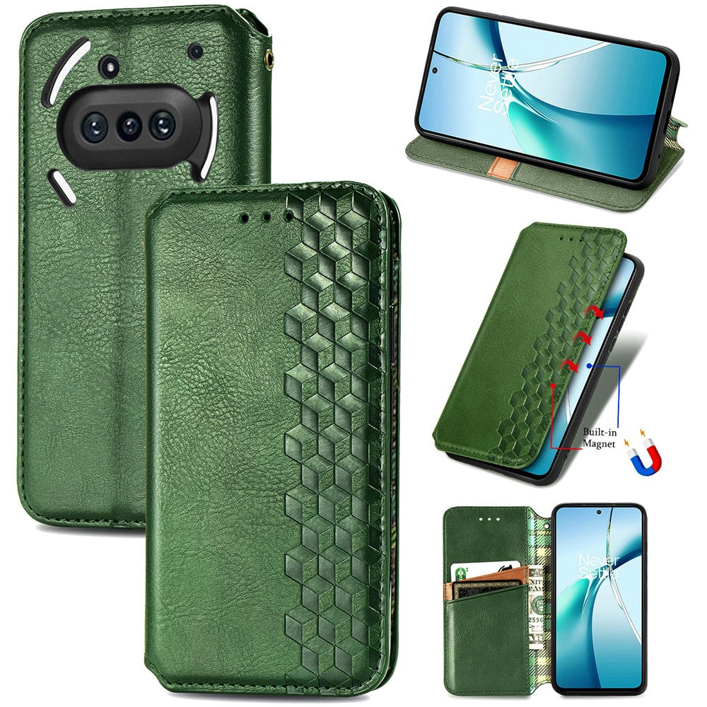 Nothing Phone (3a) Wallet-Handyhülle – Aus PU-Leder mit Rautenmuster, Brieftaschen- & Ständerfunktion