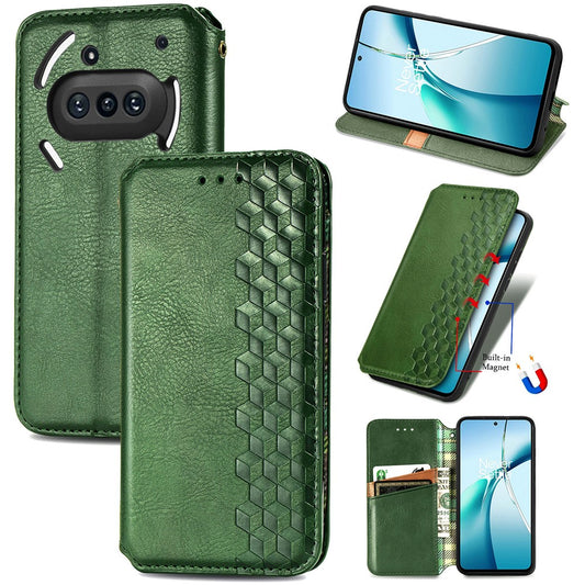 Nothing Phone (3a) Wallet-Handyhülle – Aus PU-Leder mit Rautenmuster, Brieftaschen- & Ständerfunktion