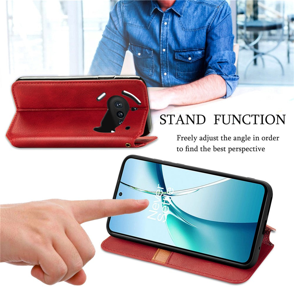 Nothing Phone (3a) Wallet-Handyhülle – Aus PU-Leder mit Rautenmuster, Brieftaschen- & Ständerfunktion
