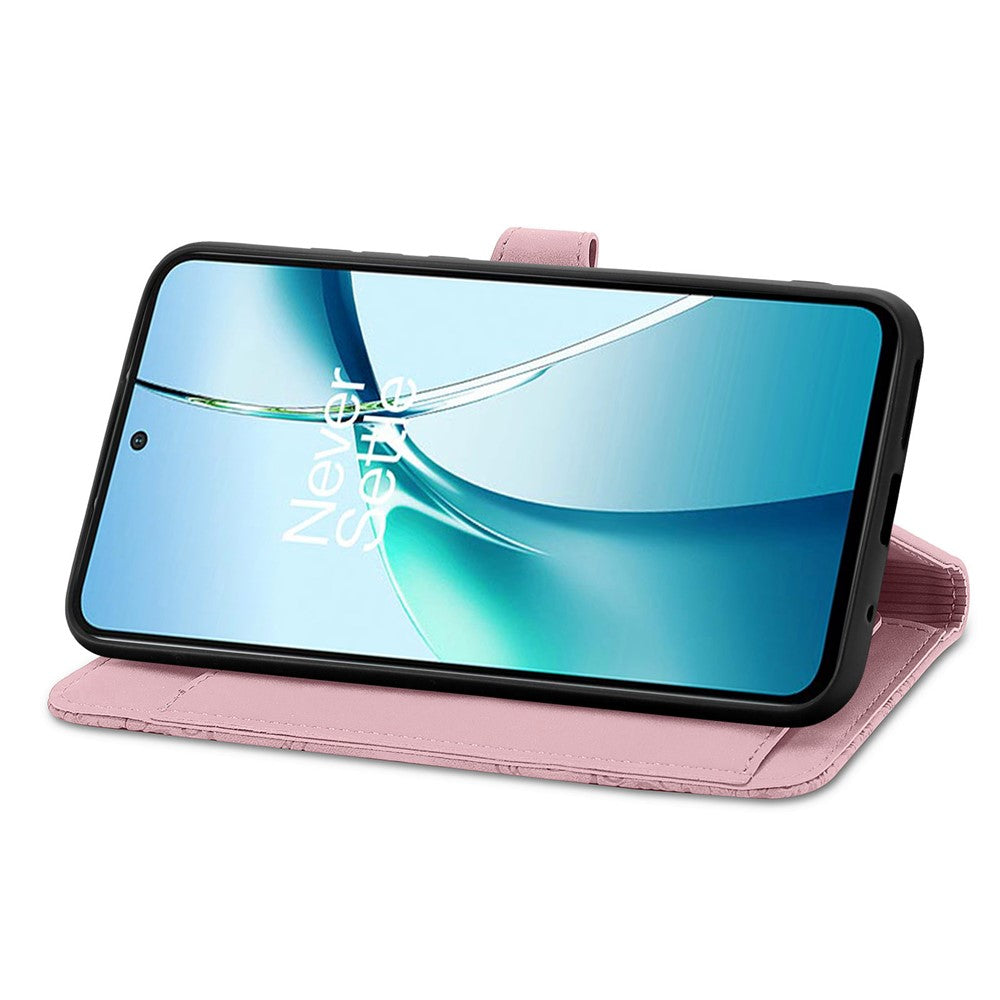 Nothing Phone (3a) Wallet-Handyhülle – Mit Riemen & Reißverschluss, aus PU-Leder, mit Blumenmuster