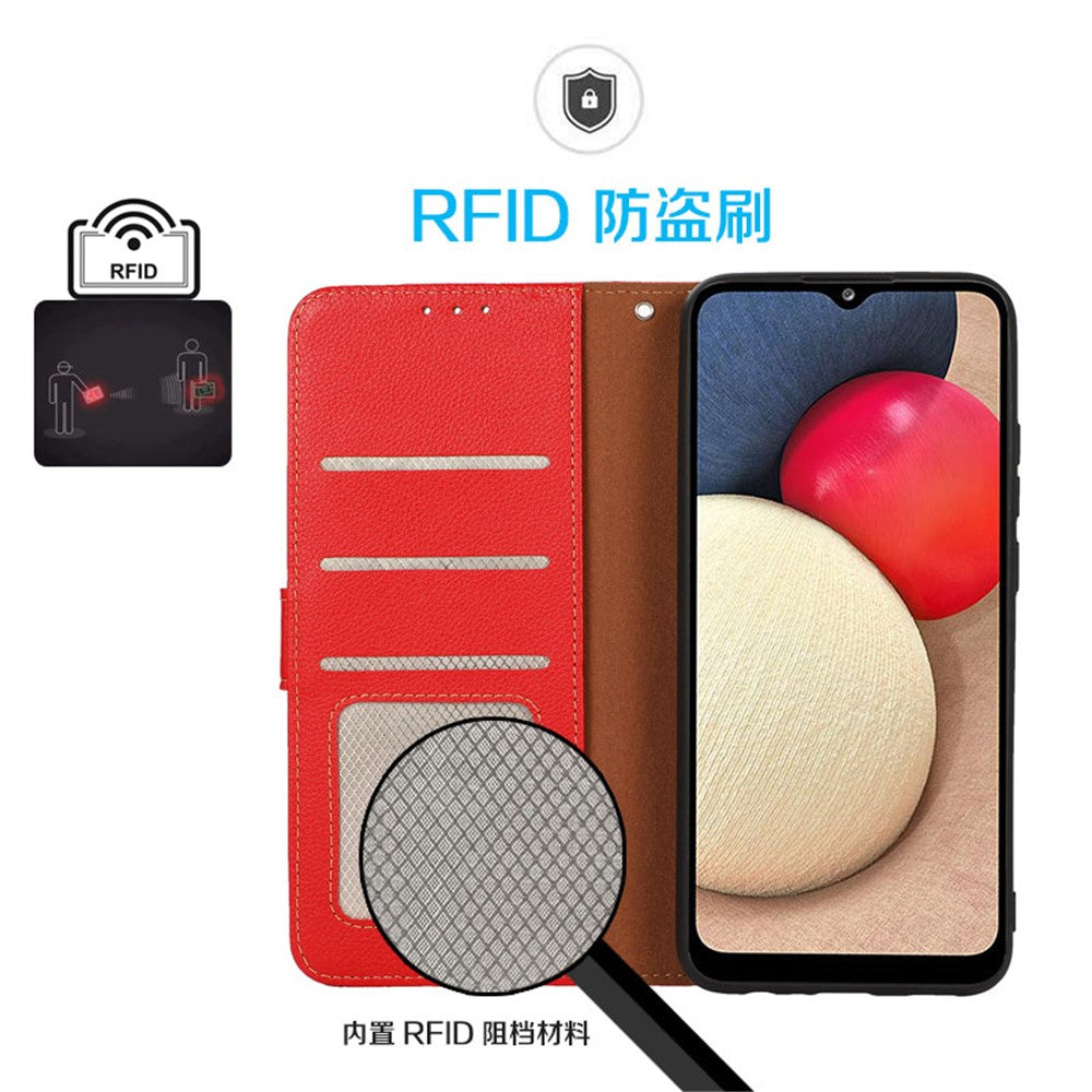 KHAZNEH For Xiaomi 15 Ultra Case RFID Blocking Wallet Litchi Texture PU Leather Phone Cover