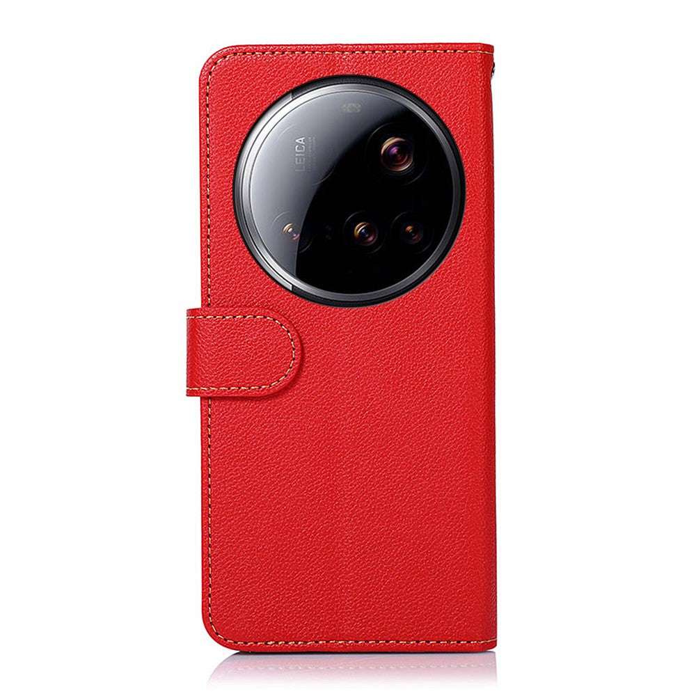 KHAZNEH For Xiaomi 15 Ultra Case RFID Blocking Wallet Litchi Texture PU Leather Phone Cover