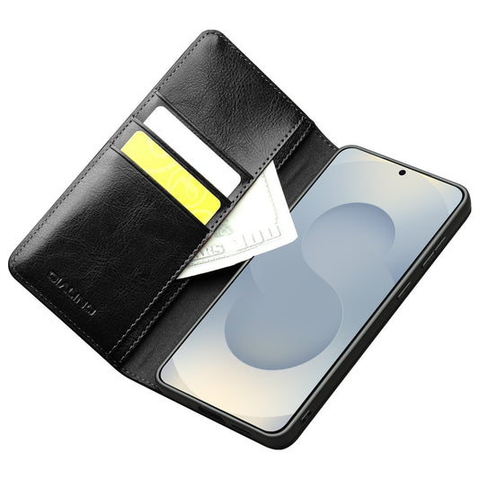 Galaxy S25 Edge Echtleder-Handyhülle – Geldbörse & Standfunktion