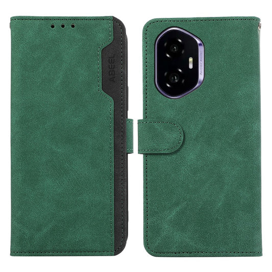 Honor 400 5G (Global) Handyhülle – ABEEL Gehäusefarbe Splicing Leder Flip RFID-Blockierung