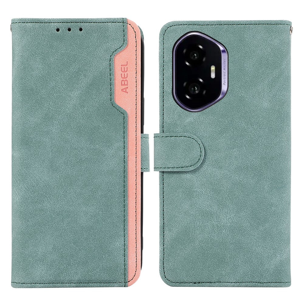 ABEEL For Honor 400 5G (Global) Case Color Splicing Leather Flip Phone Cover RFID Blocking