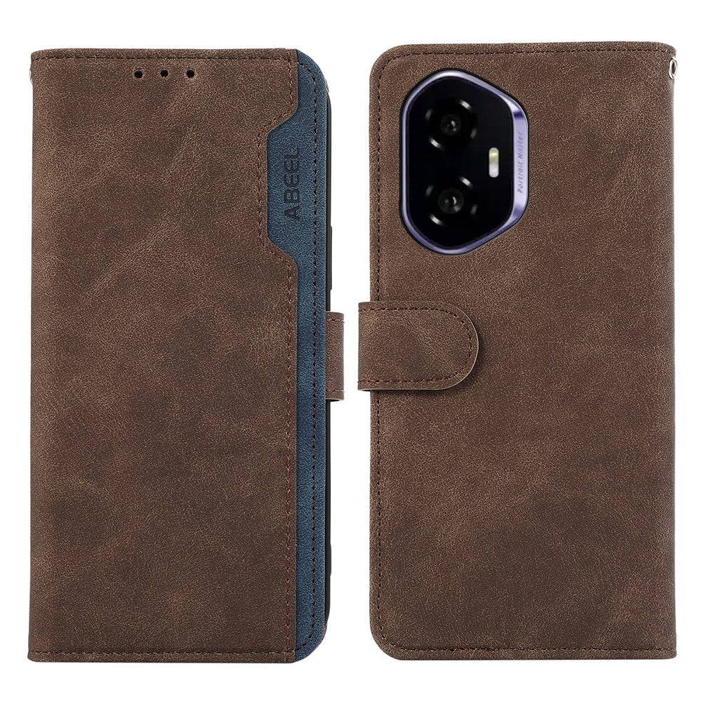 ABEEL For Honor 400 5G (Global) Case Color Splicing Leather Flip Phone Cover RFID Blocking