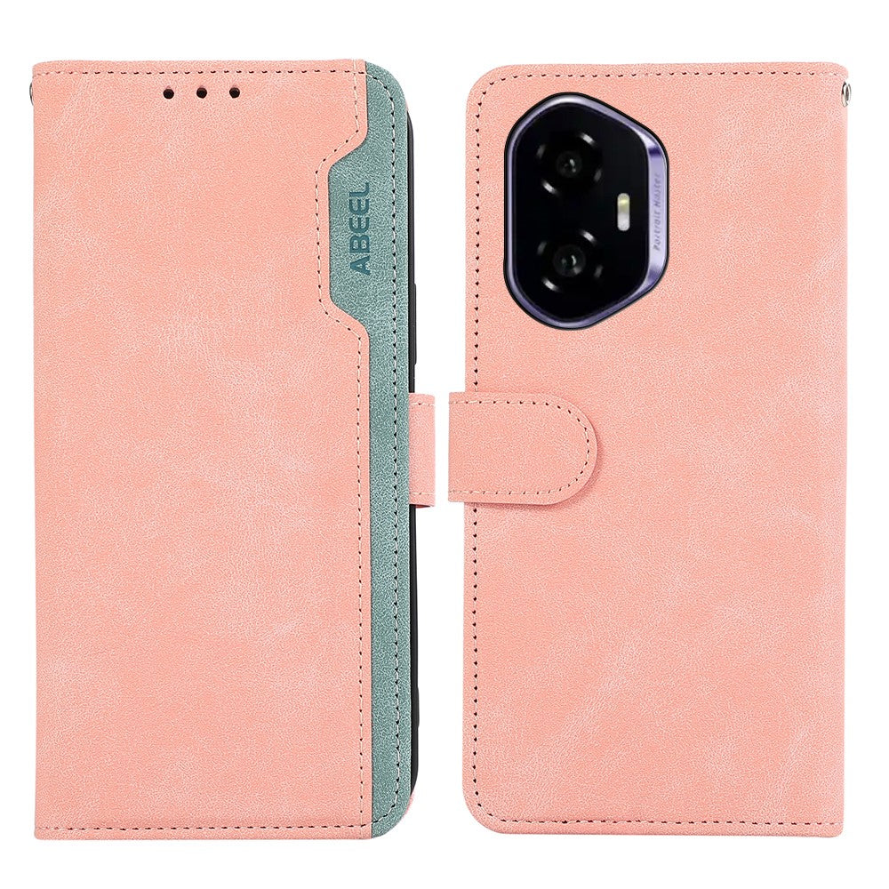 ABEEL For Honor 400 5G (Global) Case Color Splicing Leather Flip Phone Cover RFID Blocking