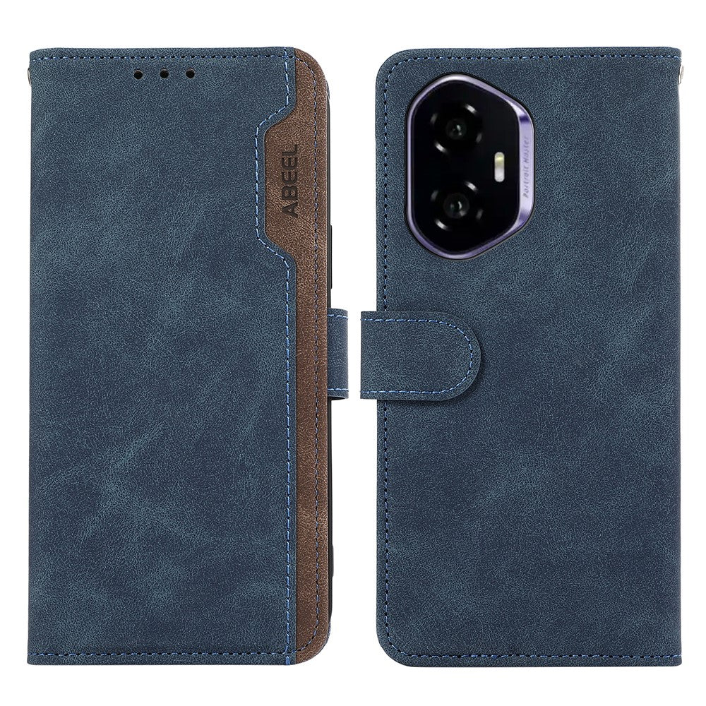 ABEEL For Honor 400 5G (Global) Case Color Splicing Leather Flip Phone Cover RFID Blocking
